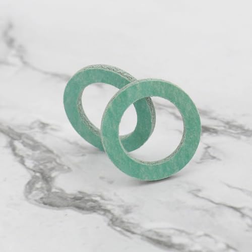 Sg Store 30 Pezzi Rondella In Fibra Verde 1/2 Pollice (18X12X1,5Mm) Rondelle Tenuta Rondella In Fibra Ad Alta Temperatura Per Valvola Deviazione Della Caldaia Piano Cottura A Gas - 4