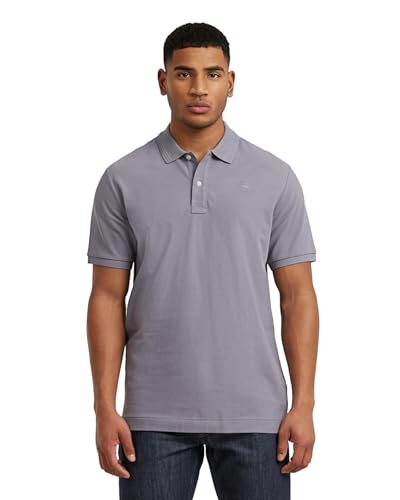 Image of G-STAR Men's Dunda Overdyed Slim Polo, Size: L, Color Gray