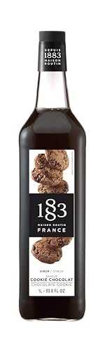 Image of 1883 Chocolate Cookie Syrup for Drinks, Made in France, 1 Liter Glass Bottle