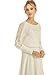 Generisch Brautpullover mit Spitze Brautpulli Brautstola Stola Cape Braut Pullover Kashmir Effekt tiefer Rückenausschnitt Brautjacke Langarm Hochzeit Winter Cape Ivory NEU (40/L)