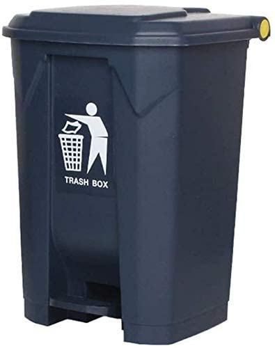 Cubo de basura para exteriores con pedal y tapa para parques y comercio