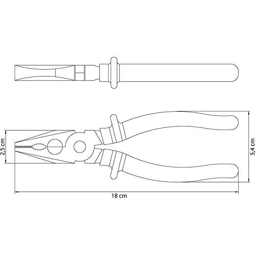 Tramontina 41002107, Alicate Universal 7'', Azul