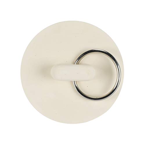 Danco 1-1/2 inch Rubber Drain Stopper, White, Carded, 80227