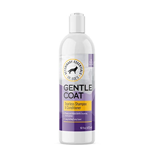 Dr. Boe's Veterinary Essentials Gentlecoat Tearless Shampoo And Conditioner – Puppy And Kitten Soap-Free Formula – Grooming Supplies – All Natural, Aloe Vera & Gentle Proteins – 16 Fl Oz. #TOP29
