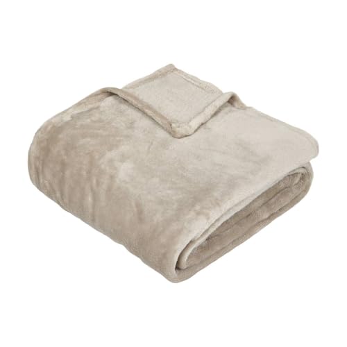 ATMOSPHERA CREATEUR D'INTERIEUR - Ollis, un giaciglio di flanella beige 130x180cm