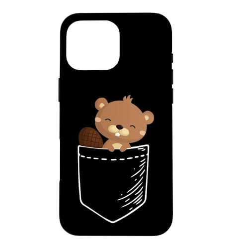 Cute Kawaii Kids Boys Girls Pocket Beaver Lover �X�}�z�P�[�X iPhone 16 Pro Max �p