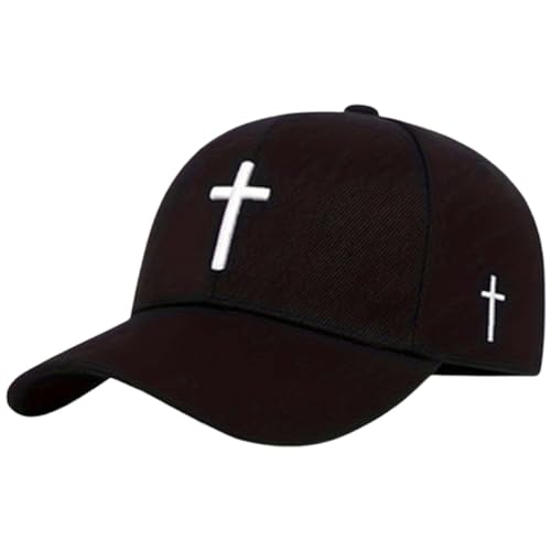 Baseball Cap Unisex mit Kreuz-Stickerei, Basecap für Herren und Damen...