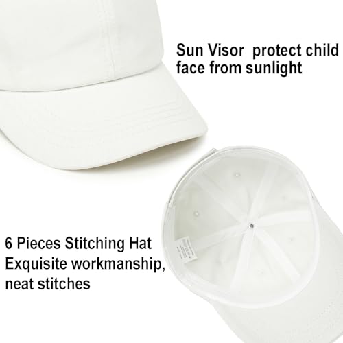 4 Pieces Toddler Baseball Hat Kid Baseball Cap Washed Cotton Adjustable Caps Hats for Boys Girls3