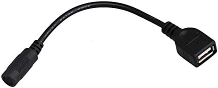 BQLZR USB Female To DC 5.5x2.1mm Female DC Power Supply Extension Adapter Cable Pack Of 2