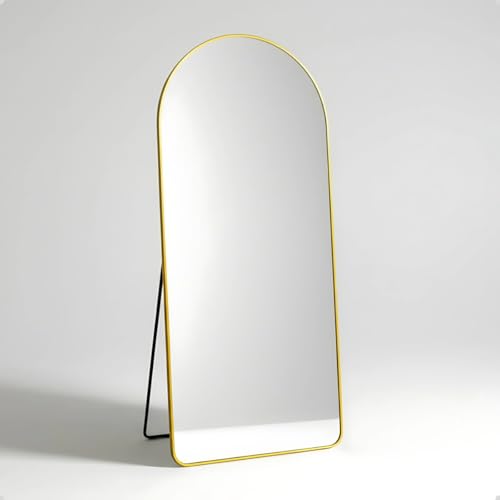 Espelho Base Reta com Suporte de Chão 170x70cm (Dourado)