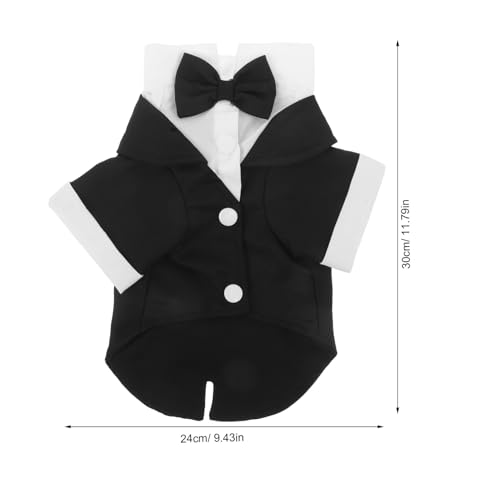 Smoking pour chien avec nœud ajustable et textile doux de cérémonie - 3