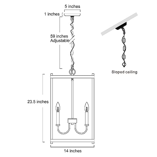 Ksana Farmhouse Foyer Lighting, Entryway Chandeliers For Dining Rooms, Kitchen Island, Foyer, Stairway, W14 Xh23.5 #TOP5