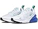 NIKE Women's AIR MAX 270 Shoes, White/Neptune Green-lapis, 8