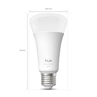 Philips Hue Smart LED A67 Lampe, Weiß und Color Ambiance, E27 Fassung, 11,8W, Vollspektrumlicht 1000K-20000K, 1600 Lumen, dimmbar, kompatibel mit Alexa, Google Assistant und Apple Home, 1er Pack – Ansicht 9