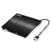 Produktbild Pecosso Externe CD/DVD Laufwerk USB 3.0, Portable Slim ,RW Brenner für alle Laptops/Desktop; PC unter Windows 7/8/10 und Mac OS für Apple MacBook, MacBook Pro, MacbookAir, iMac(Schwarz)