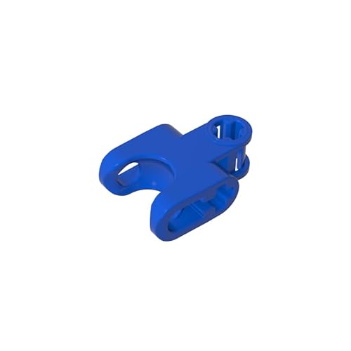 Gobricks 93571 Technic Axle Connector 2X3 with Ball Socket, Open Lower Axle Holes 10 Pieces High-Precision MOC Building Bricks Replacement Parts Compatible with Lego Bricks GDS-1205-Blue
