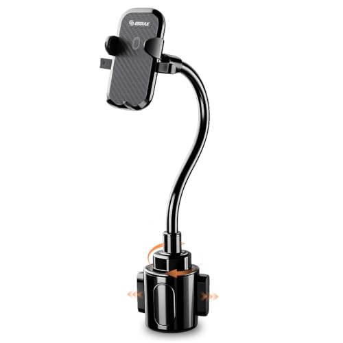 Cup Holder Phone Mount 15 Inch Long Adjustable Gooseneck Arm Holder for Car
