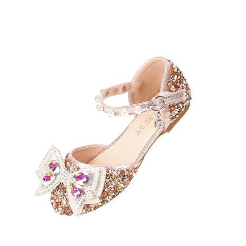 Girls Sparkle Dress Shoes Wedding Party Princess Mary Jane Ballet Flats Glitter Sandals for Kid Toddler2