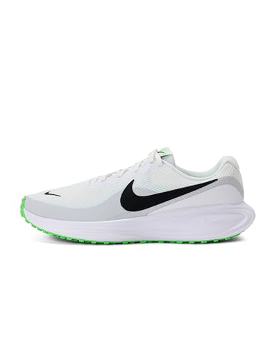 Nike Men's Revolution 8 Road Running Shoes, White/Black-Pure...
