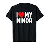 minority report acteurs I Love My Minor with heart funny retro design.