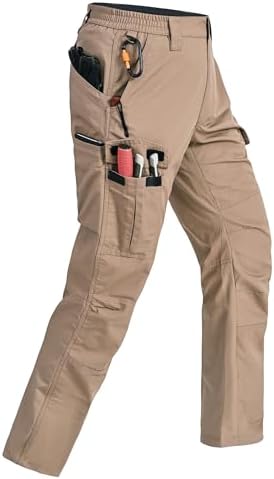 Rapoo Cargohose Herren Outdoor Workwear Wanderhose Arbeitshosen Männer Ripstop Taktische Hose Sommer mit Multi Taschen