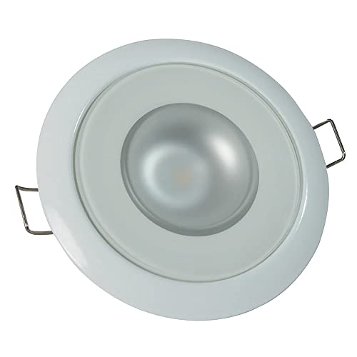Lumitec Mirage White Bezel Exterior and Interior Flush Mount LED Down Light White Dimming Red Dimming 113122