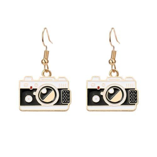 coadipress Camera Earrings for Women Fashion Personalized Retro Classic Gold