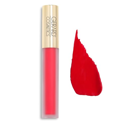 Gerard Cosmetics HydraMatte Liquid Lipstick Immortal, Red Matte Lip Stick, Long Lasting and Non Drying, Super Pigmented Fully Opaque Lip Color