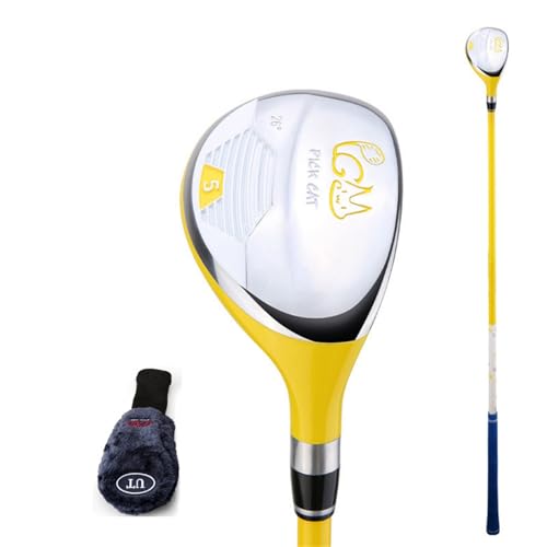 Kinder Golf Club Set Alter 3-12, Rechtshand Carbon Shaft Driver Hybrid für Anfänger, Leichtes Junior Holz mit Schutzkopfabdeckung, Easy Swing Golf Geschenk für Jungen Mädchen