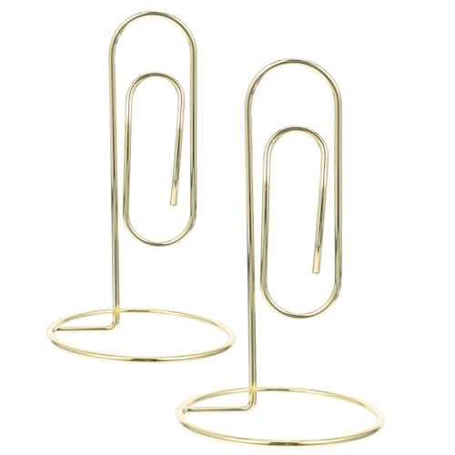 VILLFUL 2個のメモクリップクリエイティブな大型デスクトップノートホルダージャンボペーパークリップテーブル番号ホルダー写真フォトスタンドオフィスアクセサリー