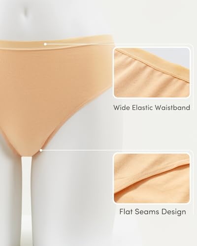 Domee Mädchen Unterhosen Tanz Baumwolle Unterwäsche Slips Ballet 3er-Pack Hautfarbe 116-122 (Herstellergröße 120)