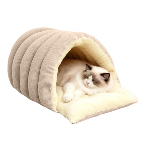 Cuccia per Gatto e Cane, Lettino Morbido e Accogliente con Rivestimento in Peluche Perfetto per Gatti e Piccoli Cani, Caldo, Piegbile e Rilassante, Lavabile, Nido Accoccolato per l'Autunno e l'Inverno