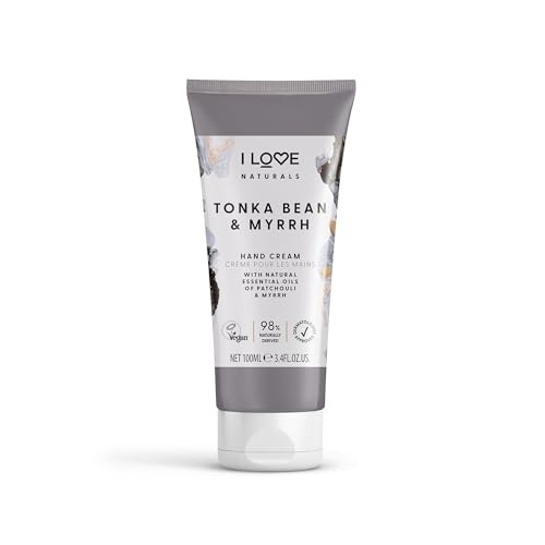 I LOVE Naturals Bergamota & Alga Marina Crema de Manos Hidratante con Manteca de Karité & Aceites Esenciales de Naranja y Albahaca – Crema Vegana de C 100ml