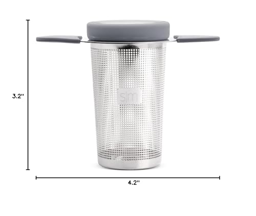 Simple Modern Tea Infuser Reusable Strainer Steeper for Loose Leaf, 18/8 Stainless Steel Mesh, Slate Gray