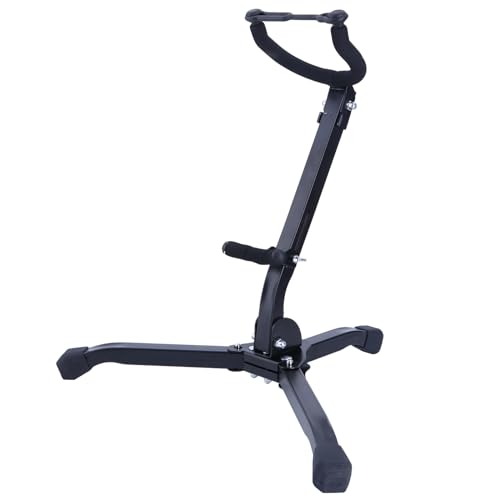QIEIEI Folding Saxophone Stand Tenors Saxophone Stand Adjusted Metal Tripod Base Portable Stand Saxophone Holder Rack