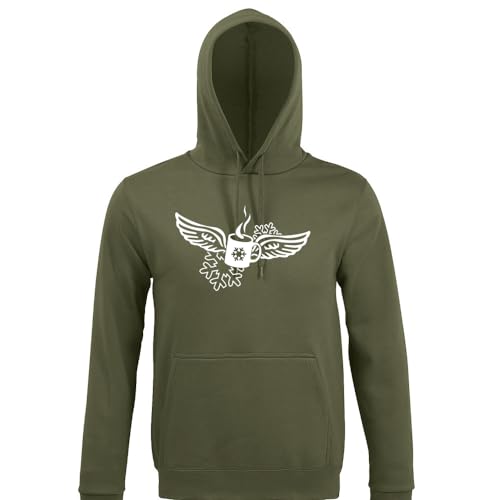 shirt84 Tasse à vin chaud avec ailes d'ange à capuche pour homme, army, XXXXL