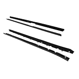 4PCS Black Rubber Window Sweep Weatherstrip Felt Seal Kit Replacement for Corvette 1984-1989