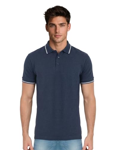 Image of AWG ALL WEATHER GEAR Rich Cotton Polo T-Shirt | Half Sleeve Classic Fit | Soft Breathable Solid Tee | Casual & Office Wear | Comfortable Everyday Cotton Polo | Mens Tshirts