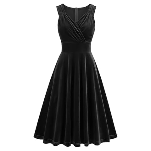Women Vintage Velvet A-line Evening Dress Cover