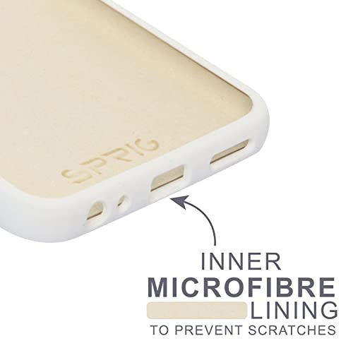 Image of SPRIG Compatible with VIVO Y33s Phone Liquid Silicone Cover Premium Back Cover Drop Tested Shock Proof Mobile Case for Men, Women, Boys and Girls with Camera Protection (White)