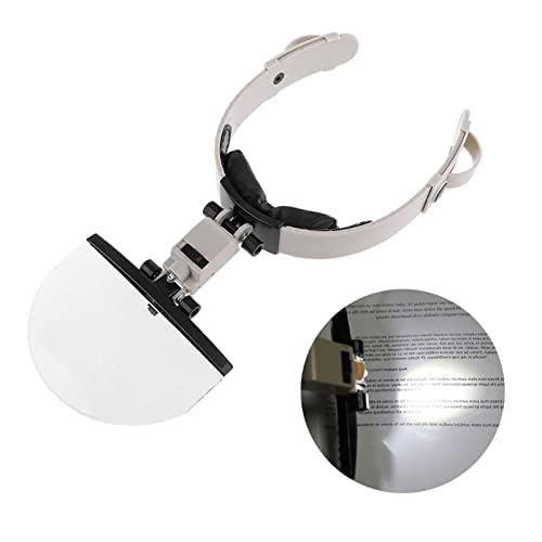 Lente d'ingrandimento 2X 3,5X 4,5X 5,5X Testa con lente grande Lente d'ingrandimento con lente d'ingrandimento da lettura a mano libera illuminata a LED