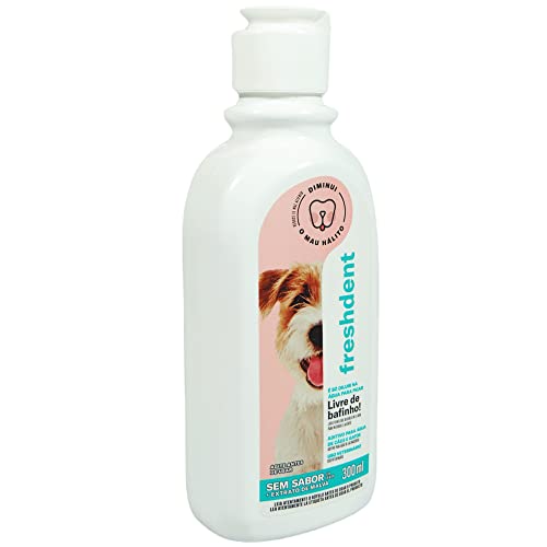 Freshdent Sem Sabor Para Cães e Gatos 300ml Auxilia no Mau Hálito Livre de Bafo Kit Com 3