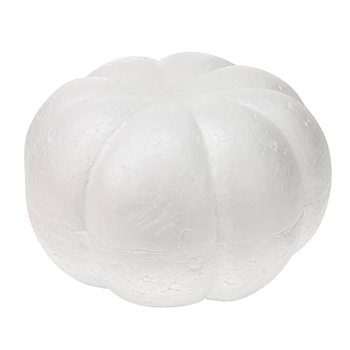 SEWACC White Foam Pumpkin Rustic Harvest White Artificial Pumpkin Fall Fake Pumpkin Faux Foam Pumpkin for Halloween Thanksgiving Decoration 20cm