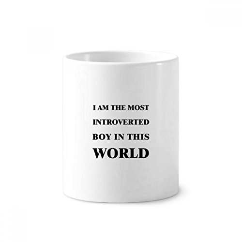Cadeau garçon introverti tasse céramique blanche originale 350ml