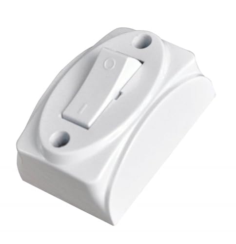 Techly 104745 Interruttore di Corrente 2A 250V da Muro Bianco Bianco