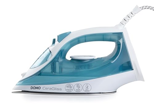 Fer a repasser vapeur - DOMO - DO7060S CeraGliss - 2400 W - 40 g/min - 320 ml - Bleu / Blanc