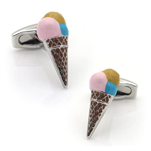 Ice Cream Cone with Three Ball Cufflinks