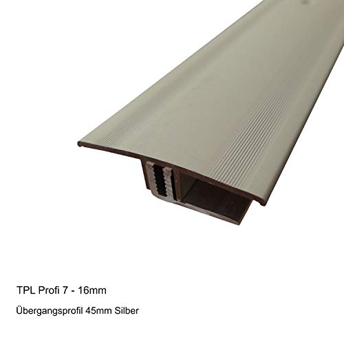ufitec® Professioneel Smart Profielsysteem voor vinylvloeren - geschikt voor vloerbedekkingen van 5-9 mm - aluminium geanodiseerd (expansievoeg-profiel 45 mm breed | lengte: 90 cm, zilver) - Image 8