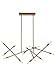 Tech Lighting 700LSLNVR Line Wave 2 Modern Chandelier in Aged Brass, 48 Inches Long x 19.4 Inches Wide, Light Bulbs Sold Separately