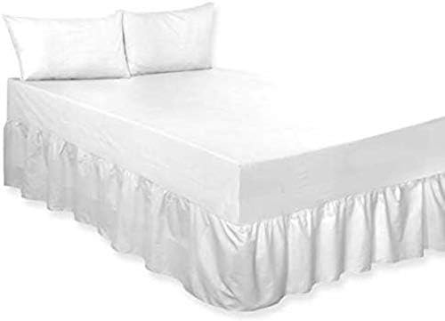LAWRANCE CAPRINO Percale Extra Deep Fitted Valance Sheet (Double, Grey)